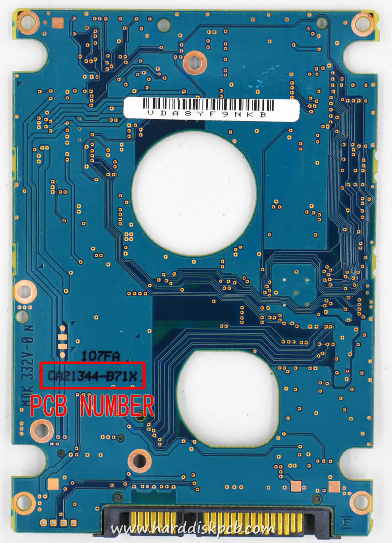 (image for) PCB CA21344-B71X, Fujitsu MHZ2080BH, CA07018-B048