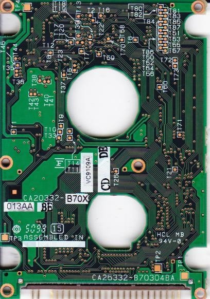 (image for) PCB CA25332-B70304BA, Fujitsu MHF2043AT, CA01758-B90500SN