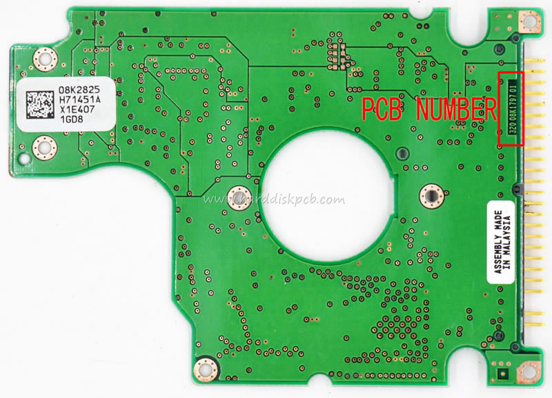 (image for) HDD PCB Hitachi Logic Board 320 08K1797 01 Main Controller IC 08K2821 Stickers 08K2825