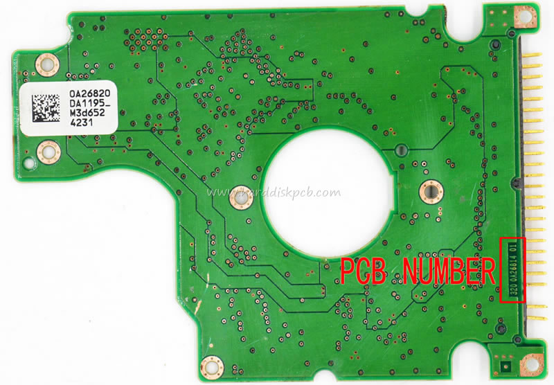 (image for) HDD PCB Hitachi Logic Board 320 0A26814 01 Main Controller IC 0A25166 Stickers 0A26820