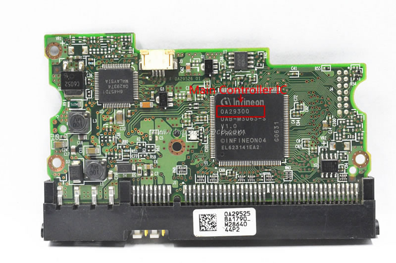 HDD PCB Hitachi Logic Board F 0A29526 01 Main Controller IC 0A29300 Stickers 0A29525