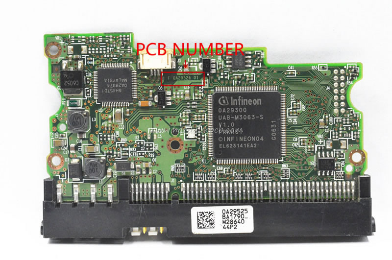 HDD PCB Hitachi Logic Board F 0A29526 01 Main Controller IC 0A29300 Stickers 0A29525 - Click Image to Close
