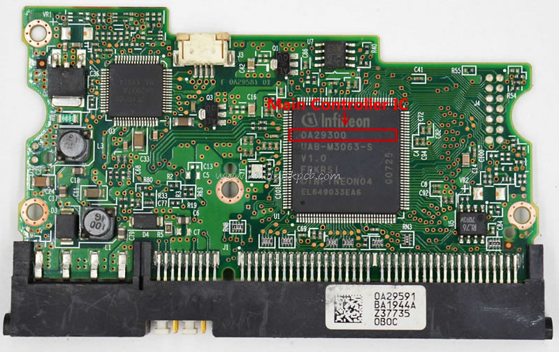 HDD PCB Hitachi Logic Board F 0A29581 01 MAIN CONTROLLER IC 0A29300 STICKERS 0A29591