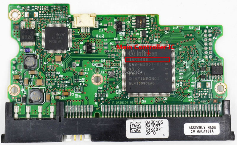 (image for) HDD PCB Hitachi Logic Board F 0A30104 01 Main Controller IC 14R9408 Stickers 0A30105