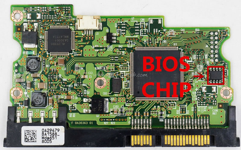 (image for) HDD PCB Hitachi HDD PCB Number F 0A30363 01 Main Controller IC 0A29481 S-ATA Stickers 0A29479