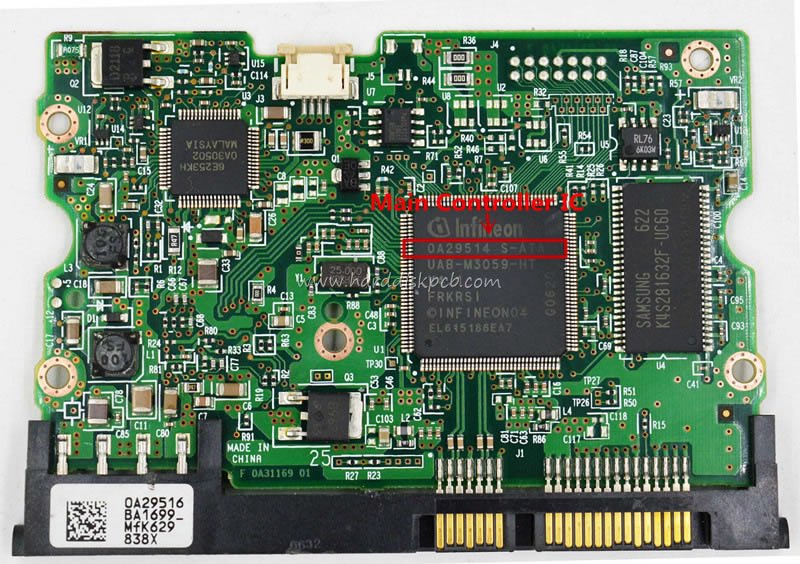 (image for) HDD PCB Hitachi Logic Board F 0A31169 01 Main Controller IC 0A29514 Stickers 0A29516