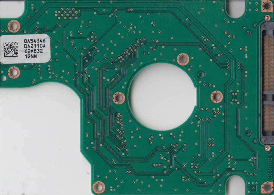 (image for) PCB 0A54346 DA2110A, Hitachi HTE543212L9A300, 0A58602