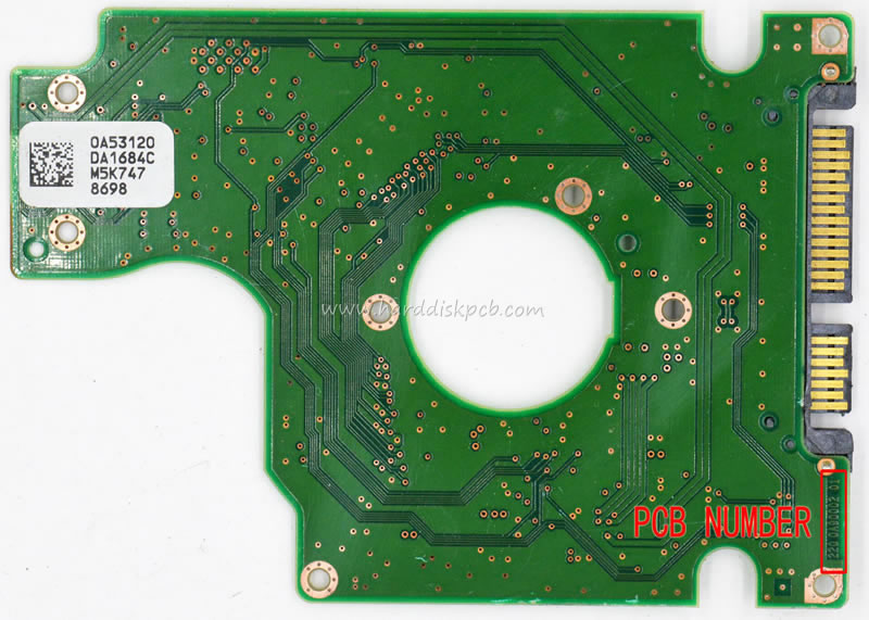 (image for) HDD PCB Hitachi Logic Board 220 0A90002 01 Main Controller IC 0A52030 Stickers 0A53120