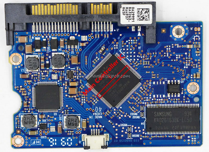 HDD PCB Hitachi Logic Board 110 0A90159 01 Main Controller IC 0A58786 Stickers 0A29991