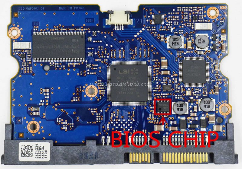 (image for) Hitachi HGST HDD PCB Logic Board 110 0A90201 01 Main Controller IC 0A71261 Stickers 0A71339 - Click Image to Close