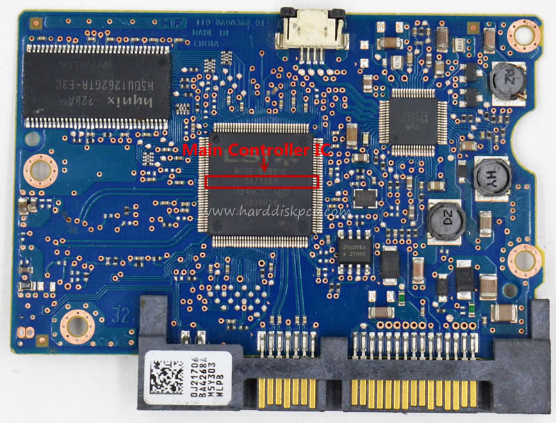 (image for) HDD PCB Hitachi Logic Board 110 0A90368 01 Main Controller IC 0A71261 Sticker 0J21706 - Click Image to Close