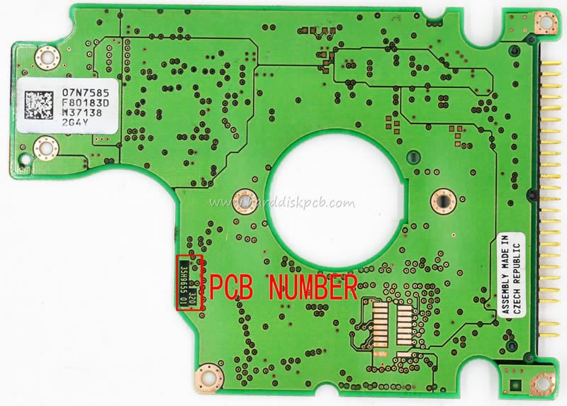 (image for) HDD PCB Hitachi Logic Board 320 35H9655 01 Main Controller IC 90G4226 Stickers 07N7585