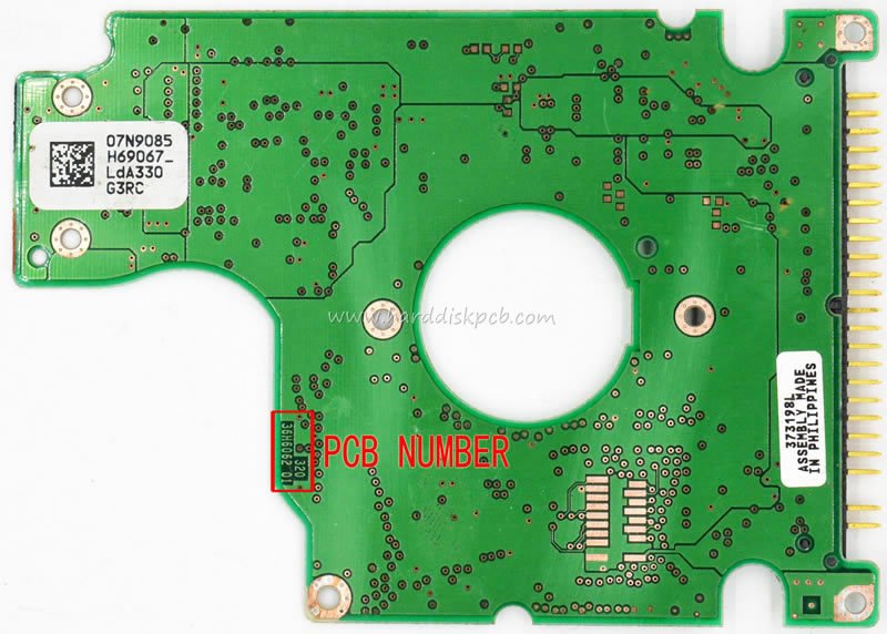 (image for) HDD PCB Hitachi Logic Board 320 36H6062 01 Main Controller IC 50P0278 Stickers 07N9085