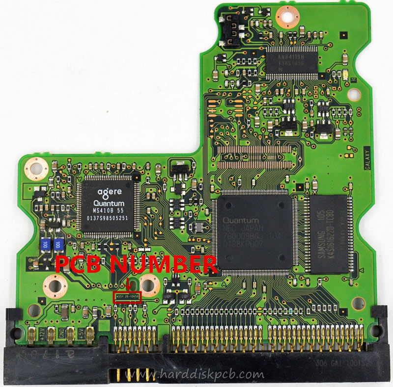 (image for) PCB MAXTOR Logic Board 10-124500-05 ASSY 20-12450 Main Controller IC 760009BGJ-104