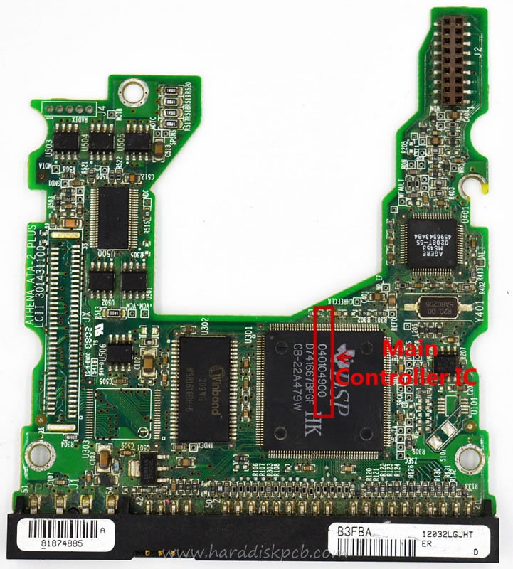 (image for) PCB MAXTOR Logic Board 301431100 Main Controller IC 040104900