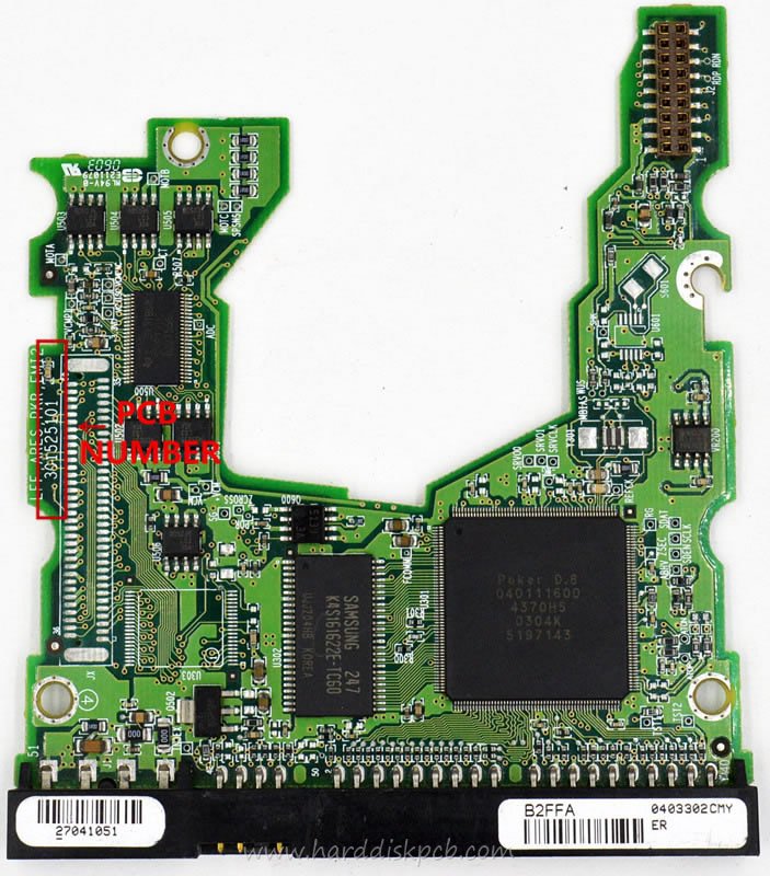 (image for) PCB MAXTOR Logic Board 301525101 Main Controller IC 040111600
