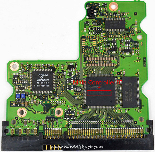 (image for) Tested 760009BGJ-104 Maxtor Hard Disk PCB Board 10-124500-05/20-