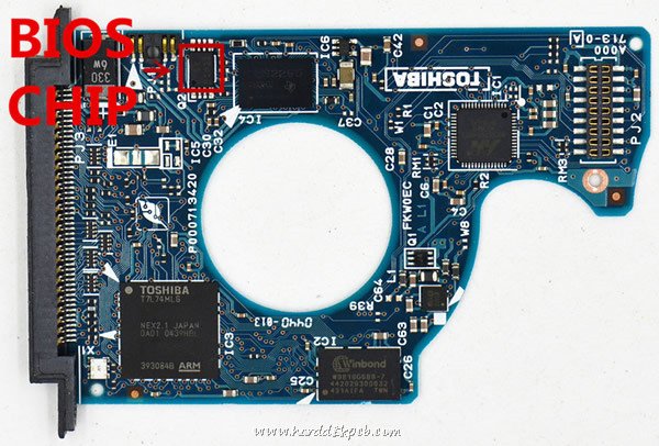 (image for) Tested G5B000713000-A Toshiba Hard Disk PCB Board