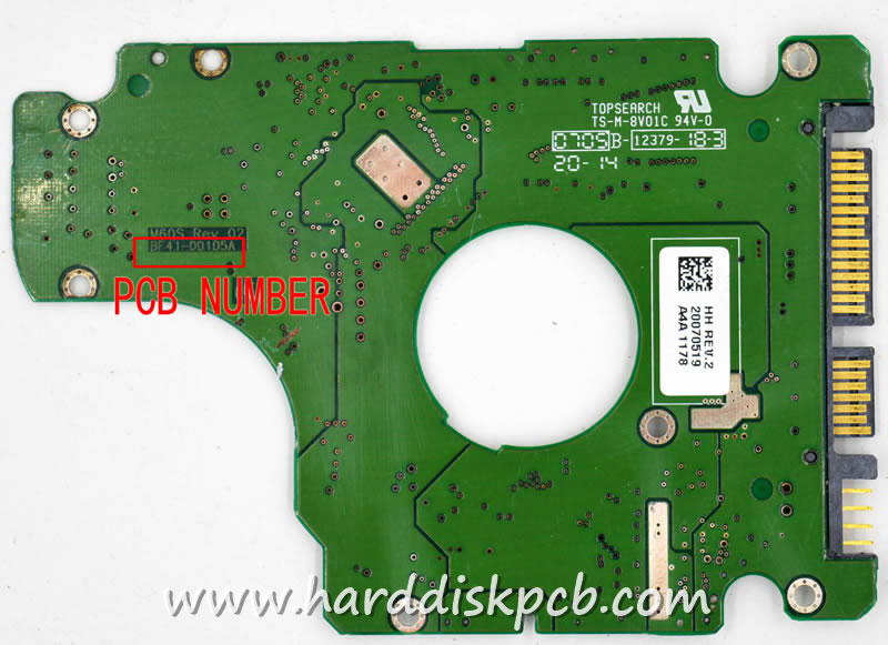 (image for) Hard Drive PCB Board for samsung Logic Board BF41-00105A M6OS Rev 02