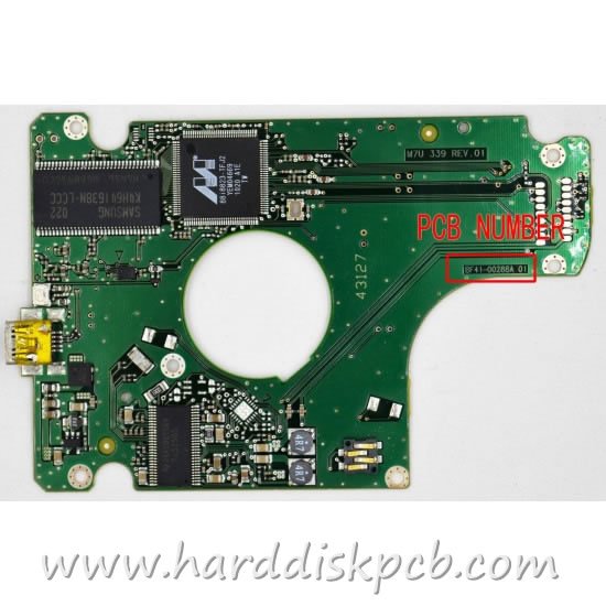 (image for) usb 2.0 Hard Drive PCB Board for samsung Logic Board BF41-00288A M7U2_339_REV.01 ROO - Click Image to Close