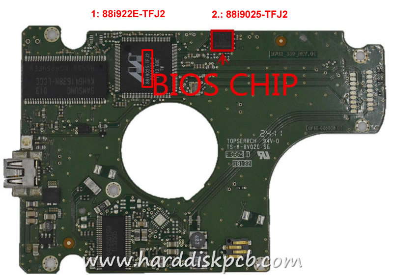 (image for) samsung USB 2.0 Hard Drive PCB Board BF41-00300A M7U2__REV.01 ROO