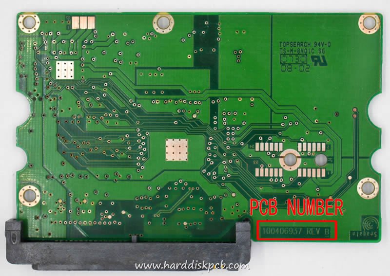 (image for) HDD PCB Seagate Logic Board 100406937 REV B