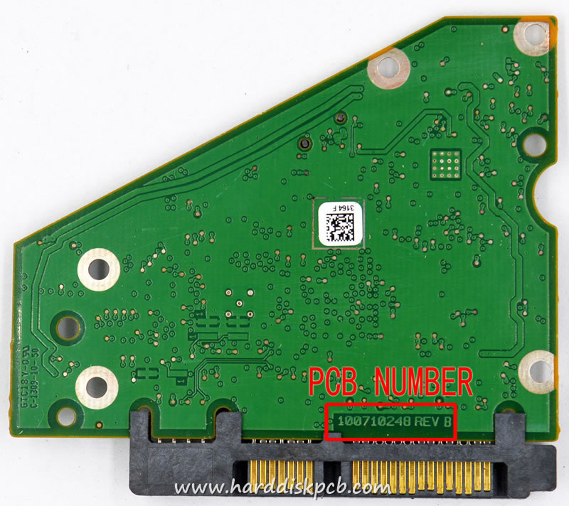 (image for) PCB 100710248, Seagate ST4000VN000, 1H4168-505, 3164 F