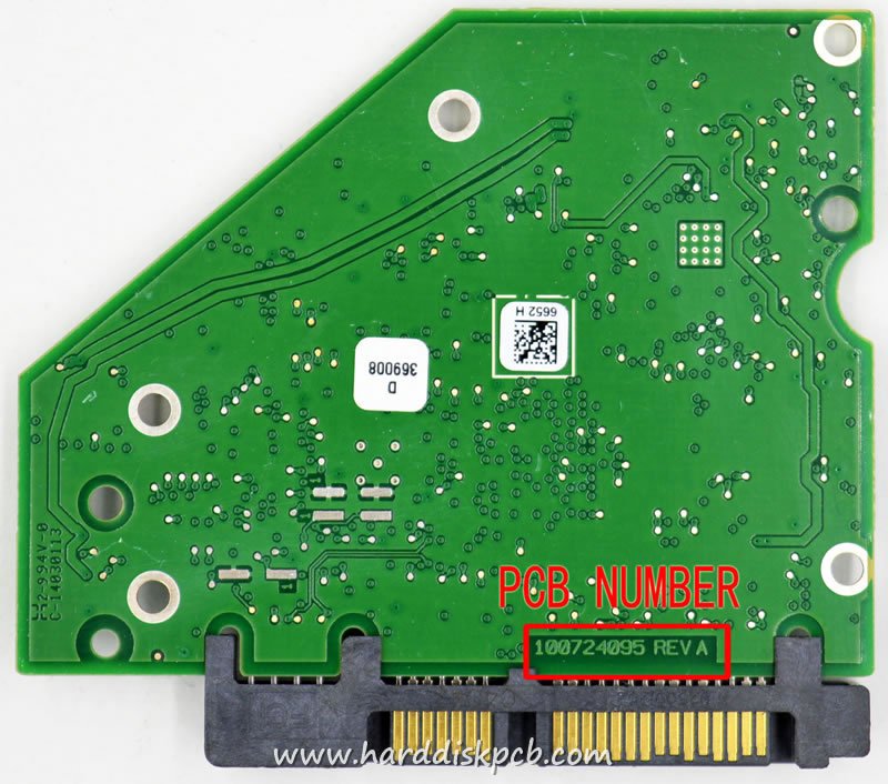 Seagate IronWolf 2TB HDD PCB 100724095 REV A 6652 H