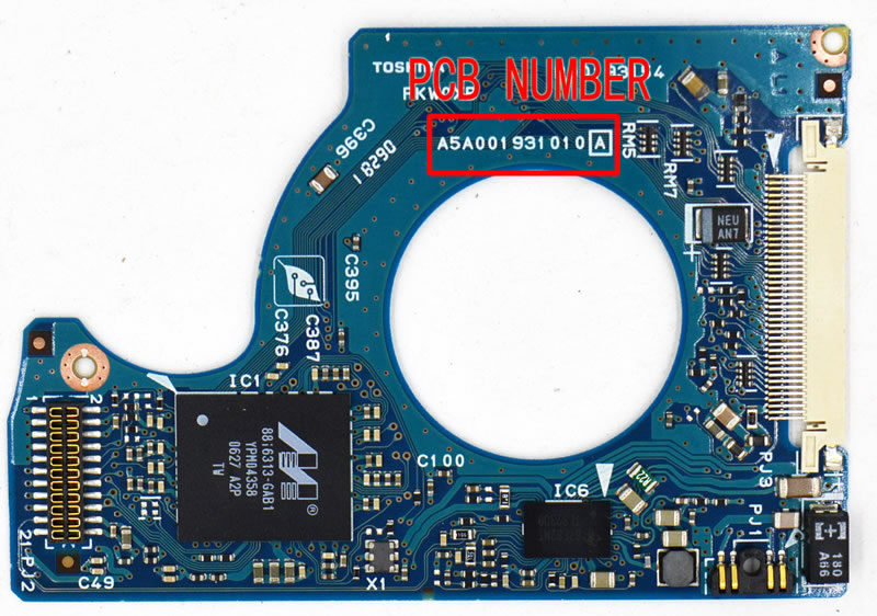 TOSHIBA HDD PCB Logic Board A5A001931010