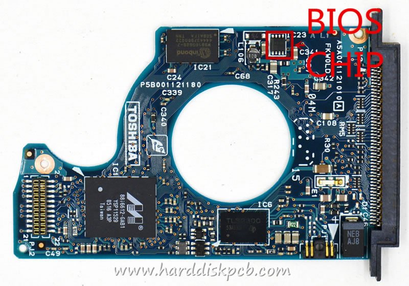 (image for) TOSHIBA mk6006GAH hdd pcb Logic Board G001121-0A - Click Image to Close