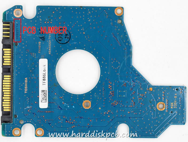 TOSHIBA HDD PCB Logic Board G002217A