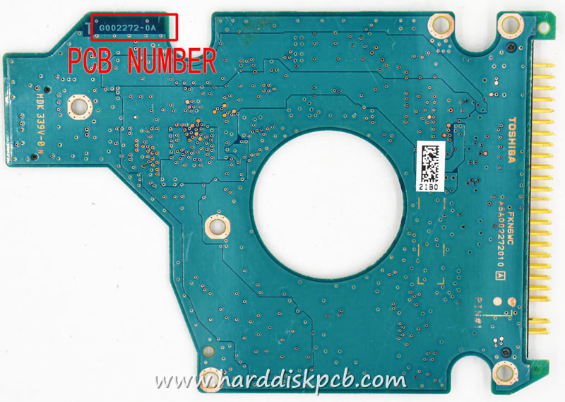 (image for) TOSHIBA HDD PCB Logic Board G002272-0A