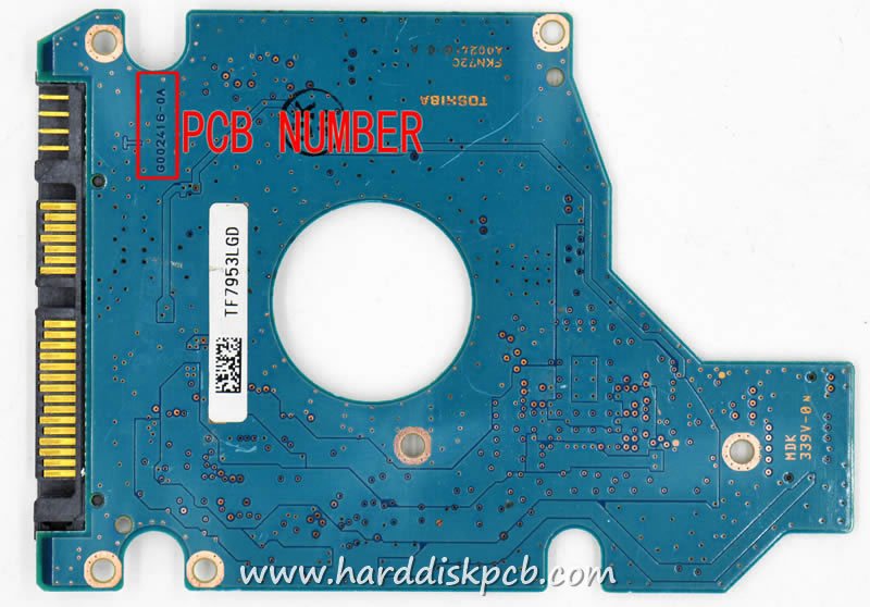 TOSHIBA HDD PCB Logic Board G002416-0A