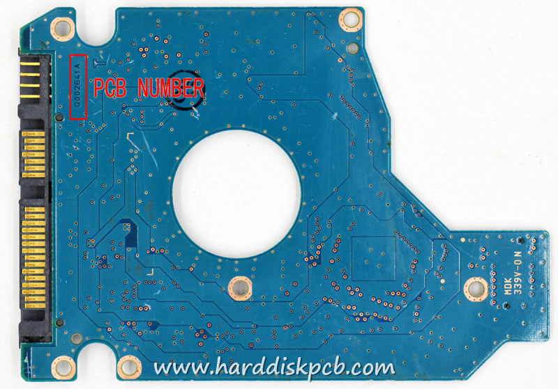 (image for) PCB G002641A, Toshiba MK6459GSX, HDD2H91 Z ZK01 S