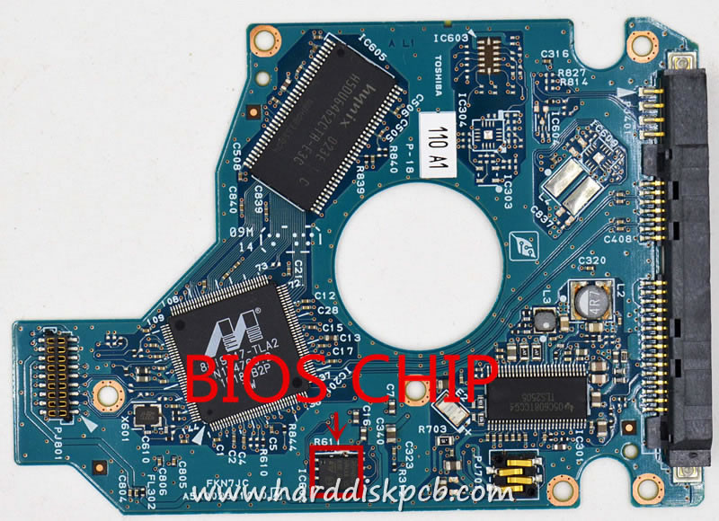 (image for) PCB G002641A, Toshiba MK6465GSX, HDD2H81 E UL01 T