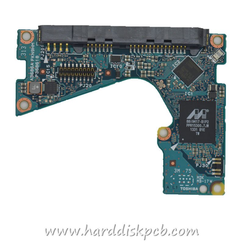 (image for) TOSHIBA MQ02ABF100 HDD PCB TOSHIBA Logic Board G3686A - Click Image to Close