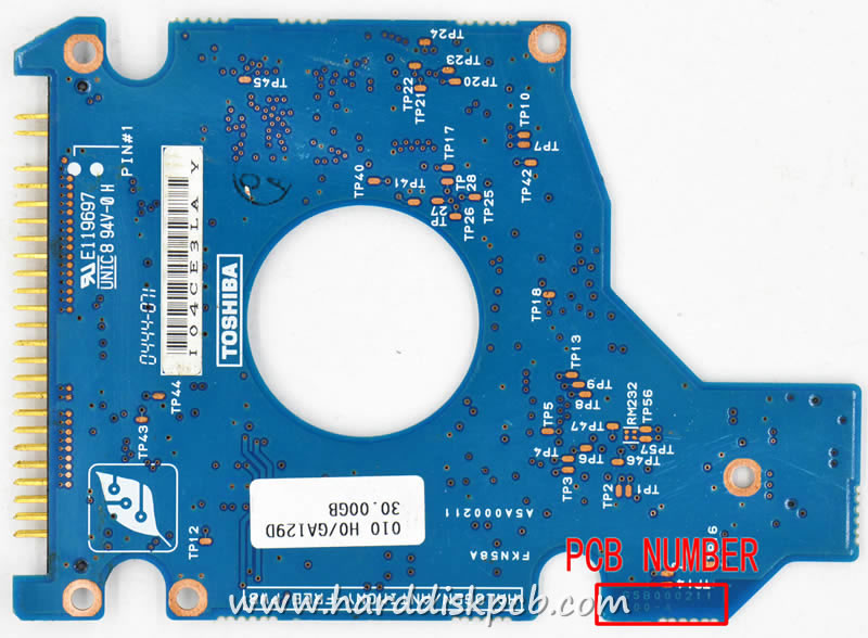 TOSHIBA HDD PCB Logic Board G5B000211000-A