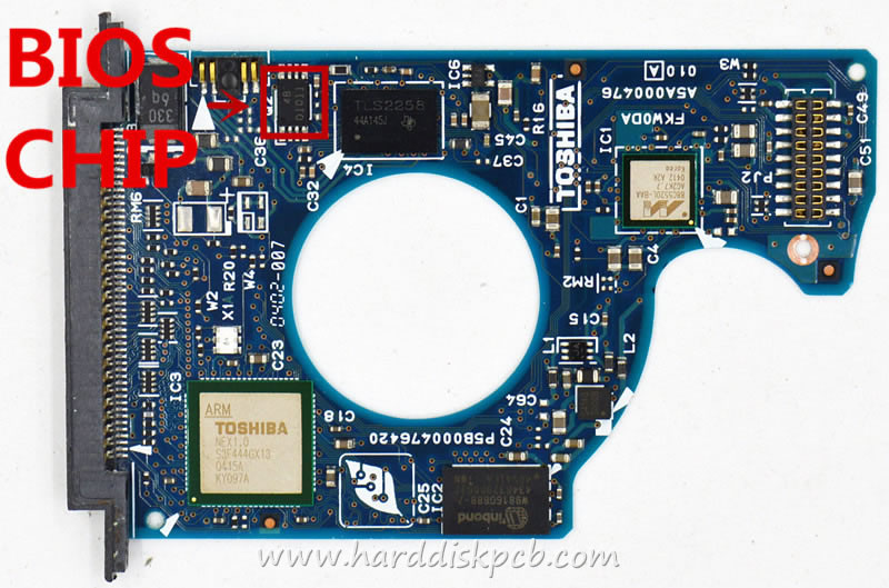 (image for) TOSHIBA HDD PCB Logic Board G5B000476000-A
