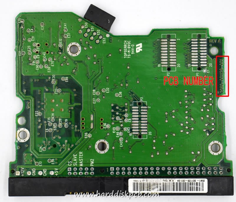 (image for) PCB 2060-001129-001, WD WD400BB-53DEA0, 0000 001129-000 GD5