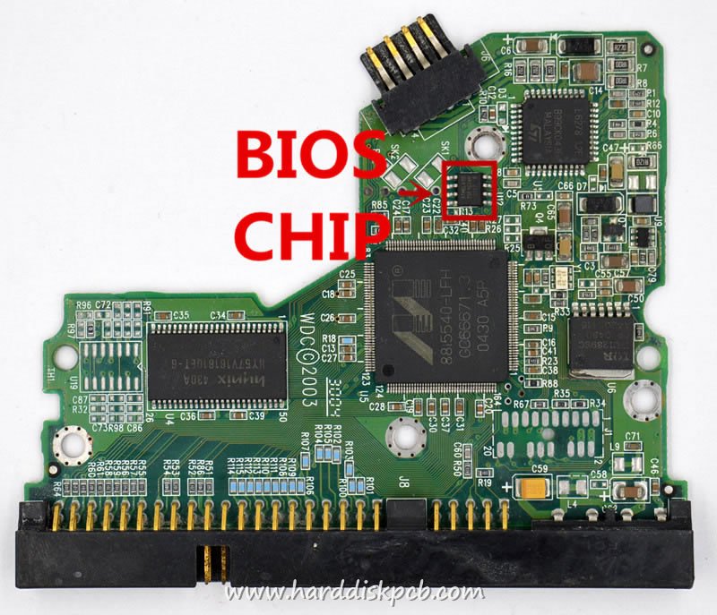 (image for) PCB 2060-001130-012, WD WD800BB-23FJA0, 2061-001130-300 AD