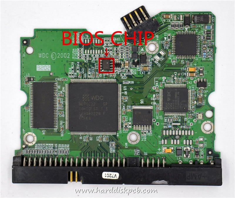 (image for) PCB 2060-001160-001, WD WD2000JB-00DUA0, 2061-001160-100 B