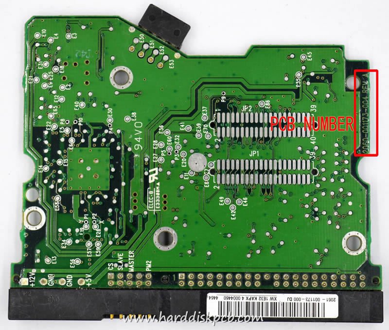 (image for) PCB 2060-001173-004, WD WD1600BB-98DWA0, 2061-001173-000 DED1
