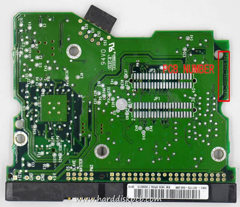 (image for) PCB 2060-001179-003, WD WD2500JB-34EVA0, 2061-001179-000 B