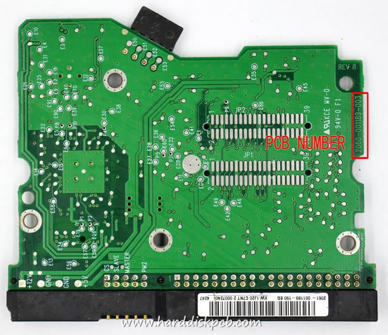 (image for) PCB 2060-001189-003, WD WD800JB-00ETA0, 2061-001189-190 EL