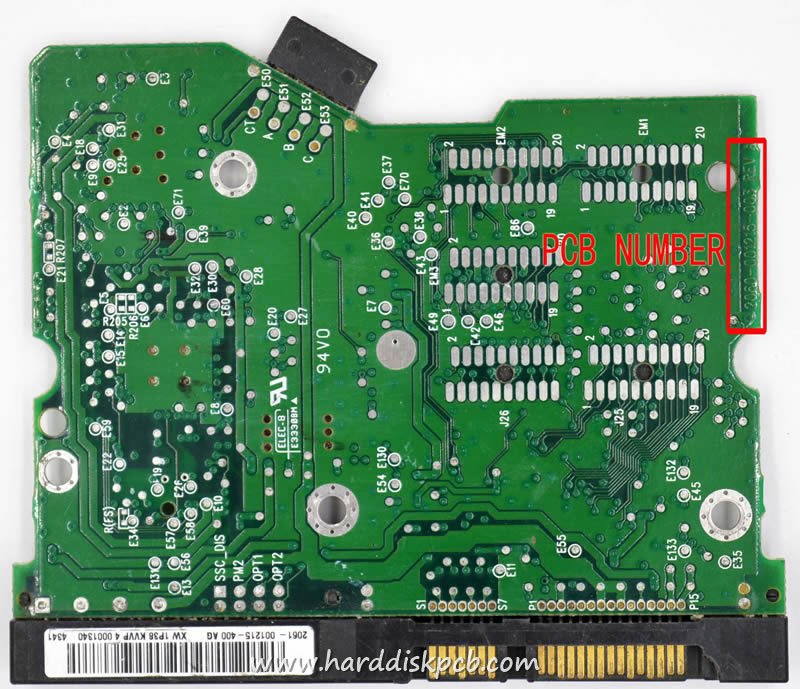 (image for) PCB 2060-001215-003, WD WD800JD-40GBB2, 2061-001215-400 AL