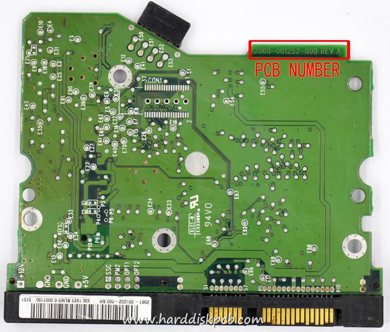 (image for) PCB 2060-001252-000, WD WD400JD-00HKA0, 2061-001252-000 AF