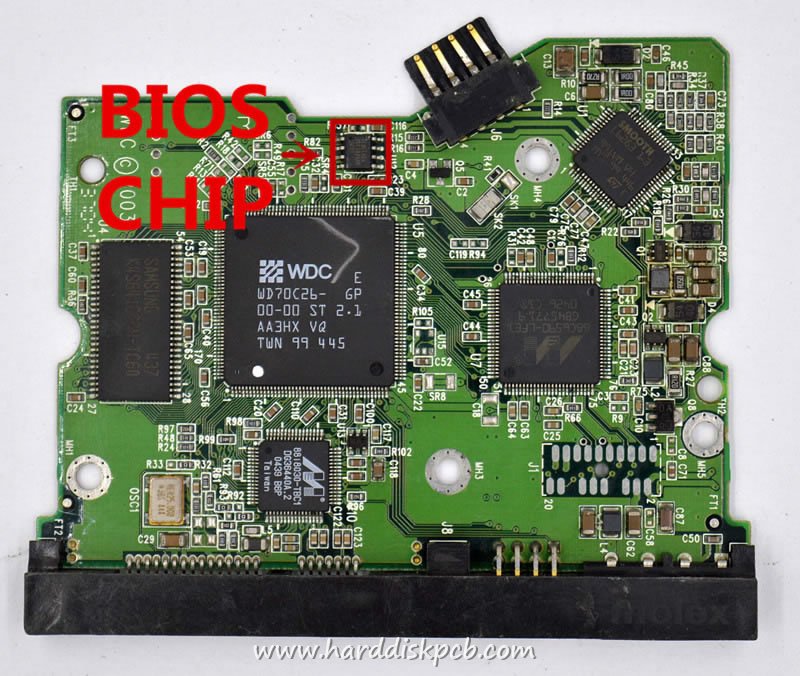(image for) PCB 2060-001267-001, WD WD2500SD-01KCB0, 2061-001267-200 AED2