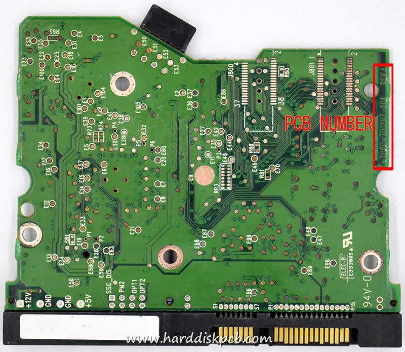 (image for) PCB 2060-701267-001, WD WD1200JD-22HBC0, 2061-701267-200 AK