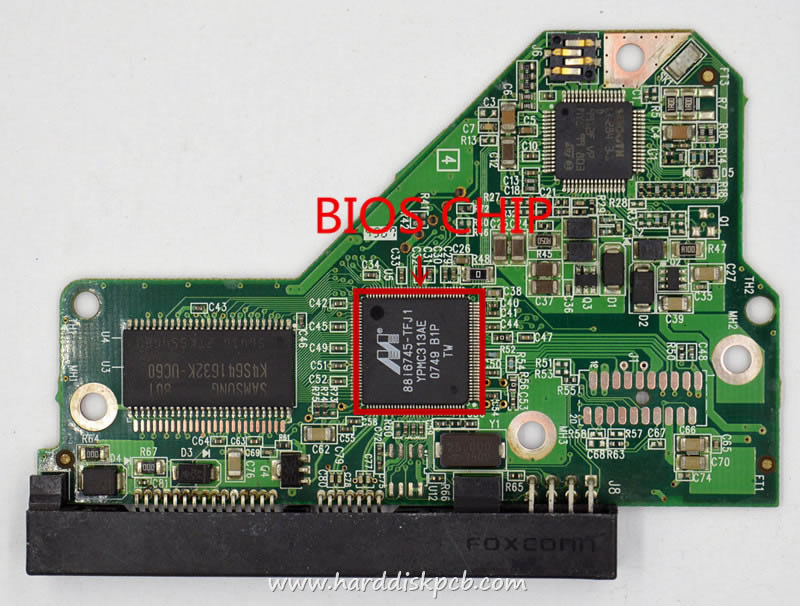 (image for) PCB 2060-701444-004, WD WD5000AAJS-00YFA0, 2061-701444-600 AD