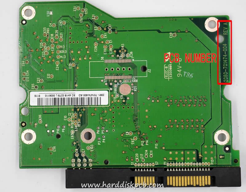 (image for) HDD PCB Western Digital Logic Board 2060-701474-004 2061-701474-800